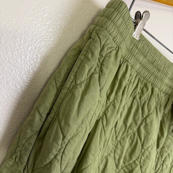 Lucy and Yak Chester Trousers Womens 2XL Green Quilted Elastic Organic Cotton - Picture 6 of 10